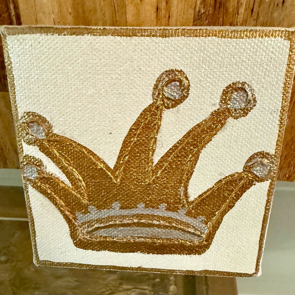 Gold Crown Canvas Art